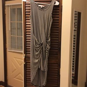 Black and white stripe dress